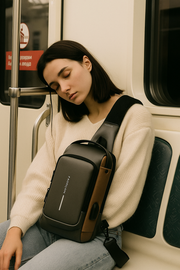 Protego – Borsa a Tracolla Antifurto con Porta USB